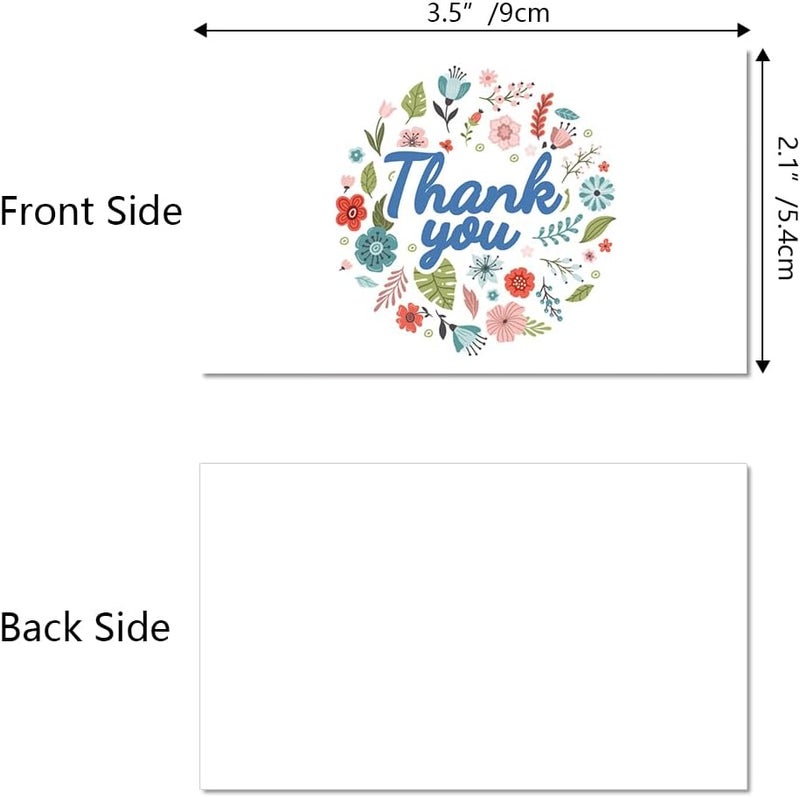 WEIZHEN Mini Thank You Card 240-Count Thank You for Your Order Cards - Thank You For Supporting My Business Cards, 6 Styles - 2" x 3.5" Small Customer Appreciation Cards for Shops, Online Retailers, Business Owners - Image 2